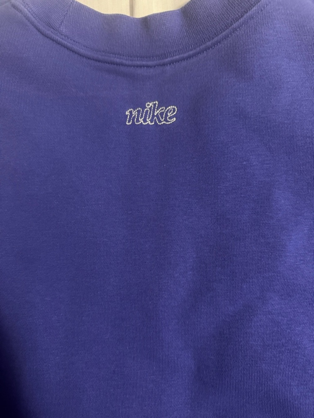 Nike Men’s Purple Crewneck Sweatshirt with White Swoosh - Picture 3 of 3